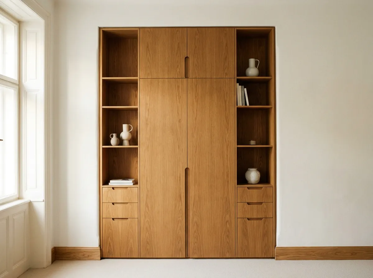 Einbauschrank nach Maß in der ehemaligen Nische, Eiche furniert